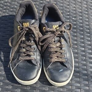 K-Swiss Black and Gold Sneakers